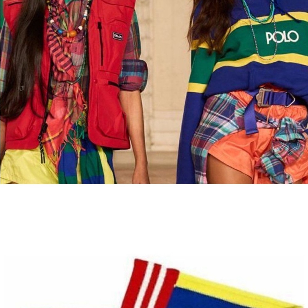 POLO Ralph Lauren Unisex Vibrant multi-color scarf - Picture 2 of 7